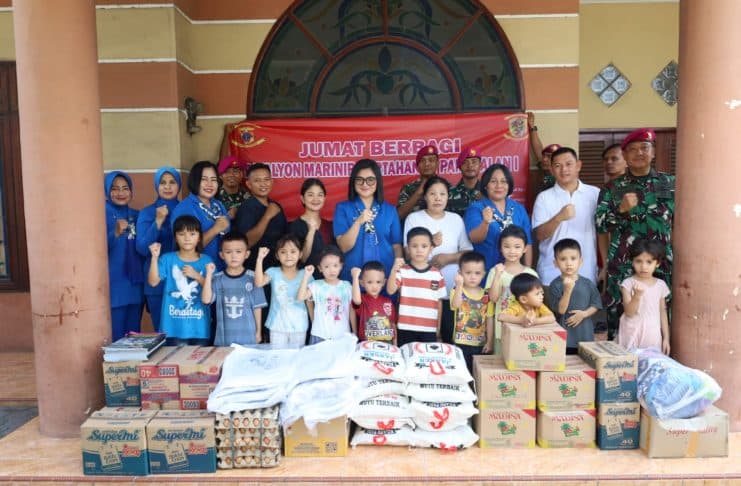 Berbagi Senyum Dan Kasih, Yonmarhanlan l Kunjungi Panti Asuhan Abdiel Medan