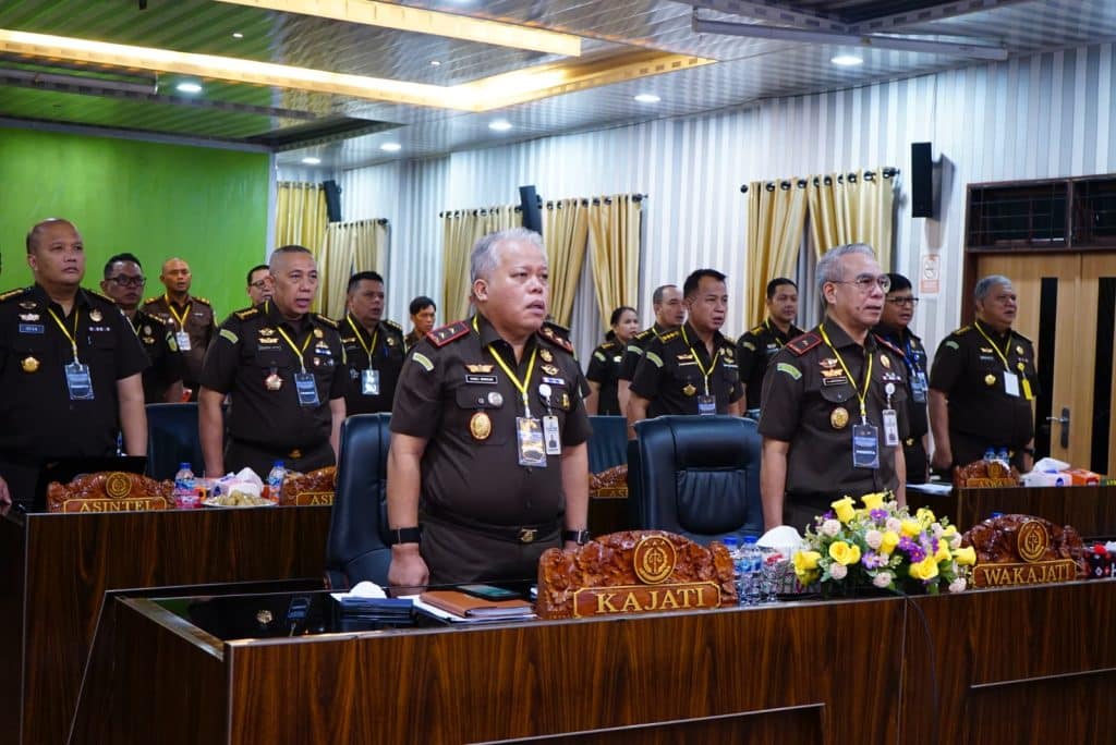 Kajati Sumatera Utara Dr.Harli Siregar, SH.,M.Hum hadir rapat nasional Kejaksaan RI secara during