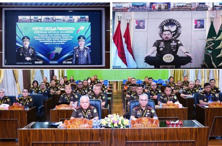 Jaksa Agung Republik Indonesia Prof.Dr.ST.Burhanudin membuka secara resmi pelaksanaan Rapat kerja nasional (Rakernas) Kejaksaan Republik Indonesia tahun 2026 yang dilaksanakan di Kejaksaan Agung Republik Indonesia Jakarta